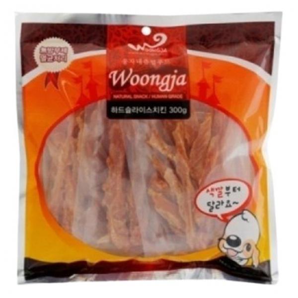 강아지 치킨 하드슬라이스 300g 1P 애견 육포 간식