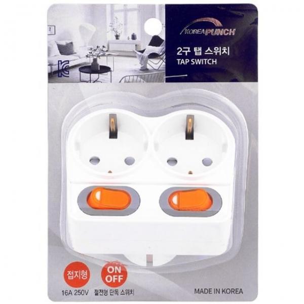 코리아펀치 2구 탭 스위치