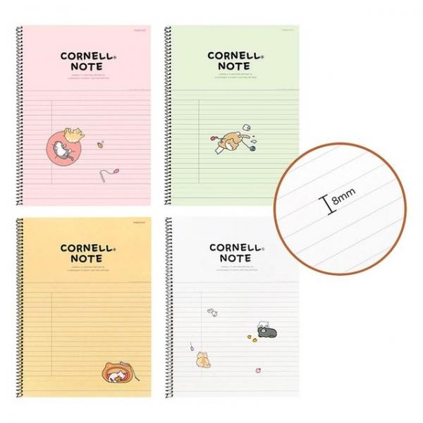냥냥 코넬 원링노트 4종X2개 스프링 8mm 공책 학용품