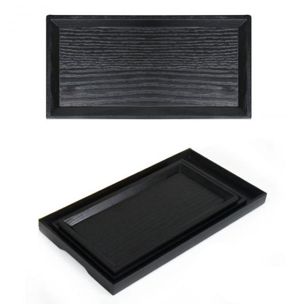 나무 컵받침 미니 쟁반 트레이 36.5x19cm 10호 월넛