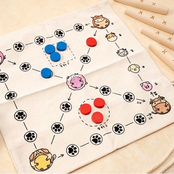 우리나라 전통놀이 윷놀이 패브릭 도안 세트