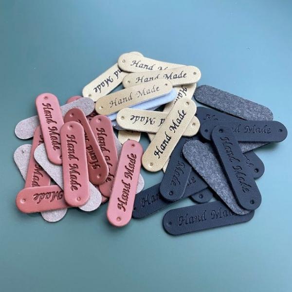 HAND MADE 가죽 라벨 택 100p