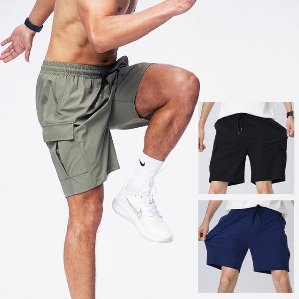 루트 우븐 4부숏츠 포켓카고 사방스판 캠핑반바지