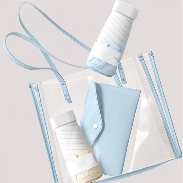 8색 1개 그라데이션 휴대용 미니 양산 3단양산 양우산