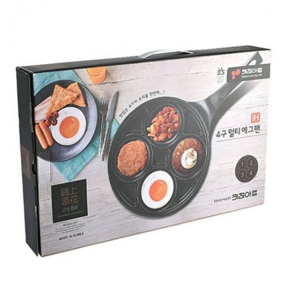 키친아트 계란 후라이팬 에그팬 팬케이크 팬 4구 28cm