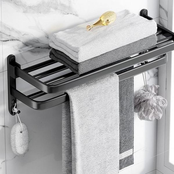 벽걸이 욕실 수건걸이 욕실 다용도걸이 접이식 선반형