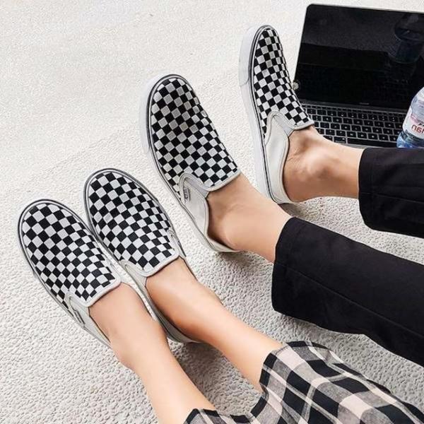 슬립온 블로퍼 뮬 남녀공용 스니커즈 체크