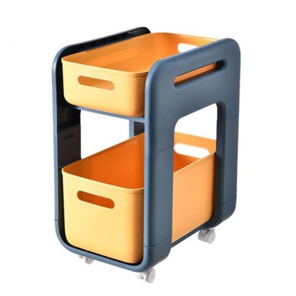 서랍형주방 욕실 바퀴형 이동식선반(롱 바퀴형옐로우)