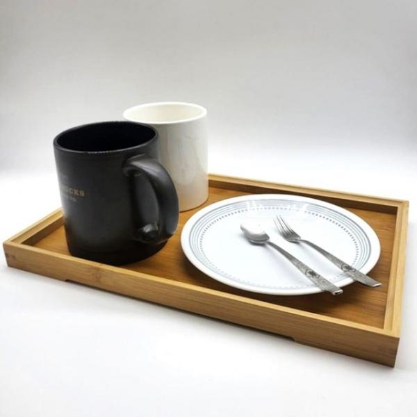 대나무 쟁반 가정 사무실 우드 트레이 대형