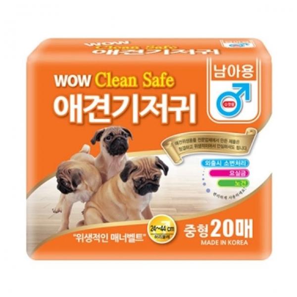강아지 그린세이프 수컷 기저귀 20매 중형 1P 일회용