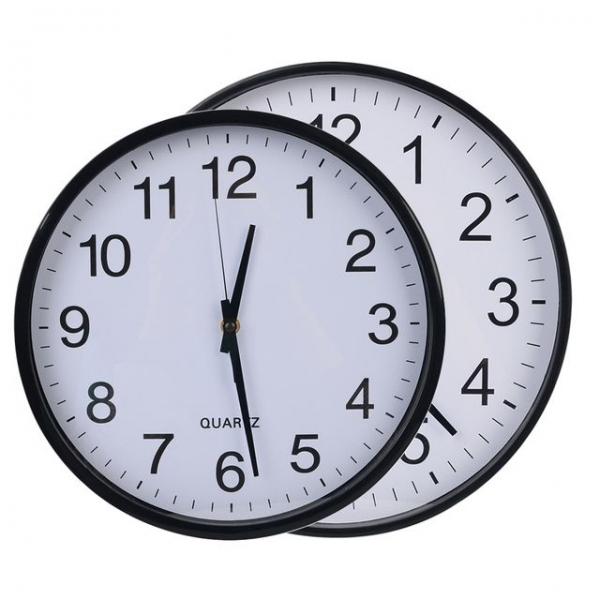 큰글씨 심플한 무소음 원형 벽걸이 시계 벽시계29cm