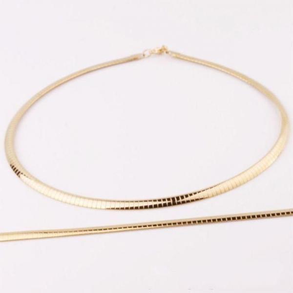 티타늄 스네이크 펜던트 오메 가목걸이 팔찌 세트