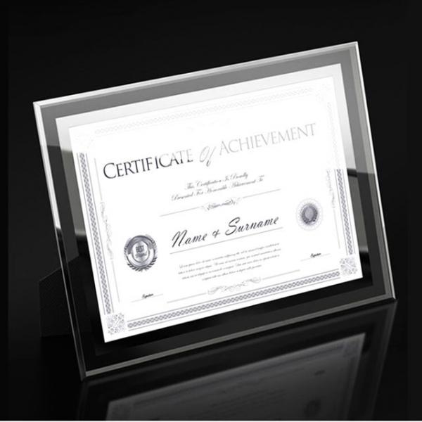 고급 유리액자 상장 투명 액자 실버 A4