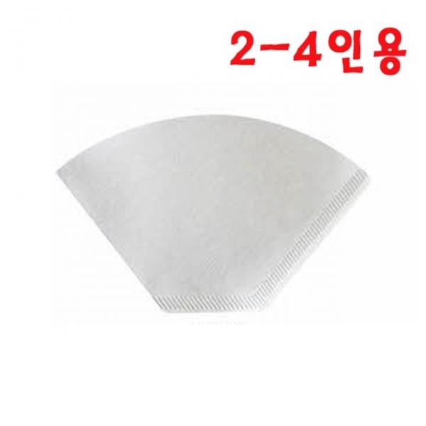 2~4인 커피여과지 100P (화이트) X 3개 표백필터 커피