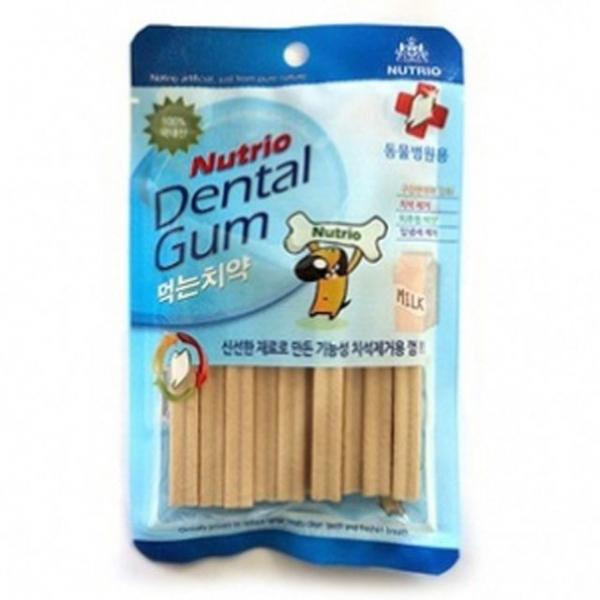 강아지 치석제거 덴탈츄 우유 먹는치약 양치껌 20P