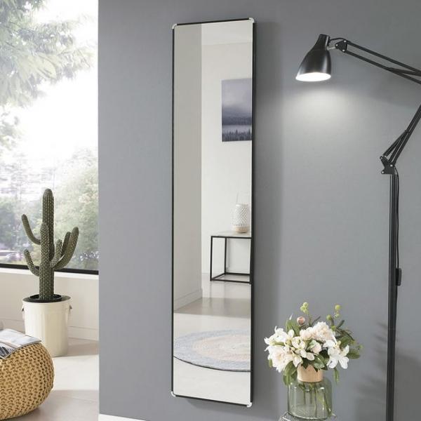 하멜린 블랙 벽걸이 전신거울 벽면현관전신경거치경옷