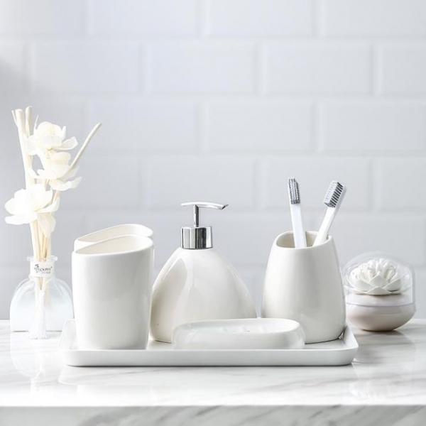 키밍 호텔 욕실 도자기 디스펜서 5종세트 세미락