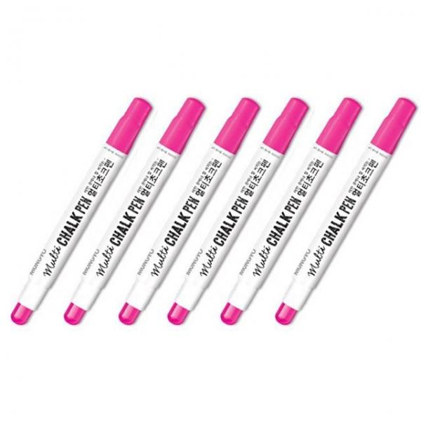 멀티초크펜 분홍색 (12개입)/멀티펜/유리펜/워터초크