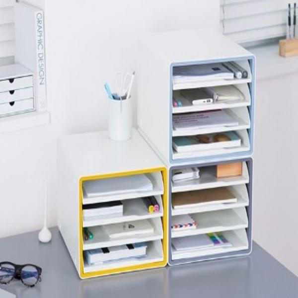 데스크오거나이저 1P 디럭스 오픈형 서류함 4단 정리