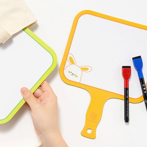 손잡이형 화이트 보드 미니 발표판 칠판 퀴즈 게임