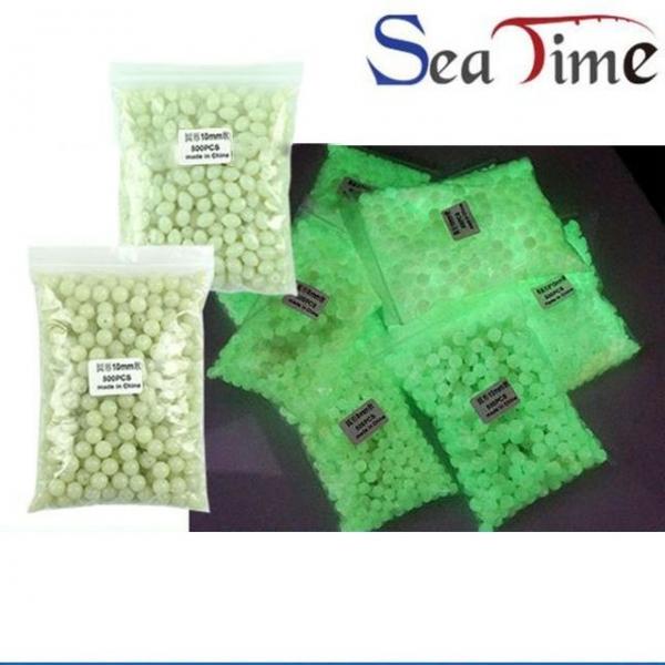 야광낚시구슬 500개 원형단단구슬 7mm 발광 벌크 채비