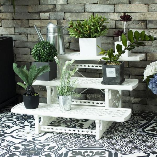 대건통상P화분대 화이트 3단