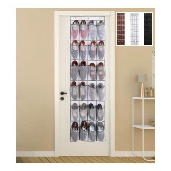 24칸 신발 수납 포켓 벽걸이 공간활용 대용량 보관대