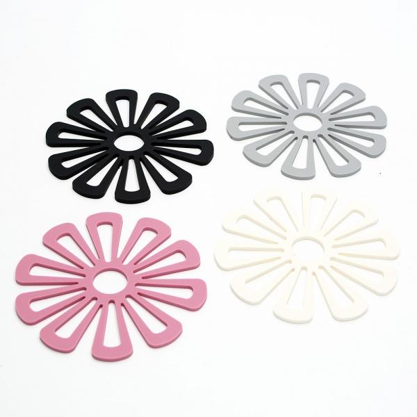 플라워 실리콘 냄비받침 깔개