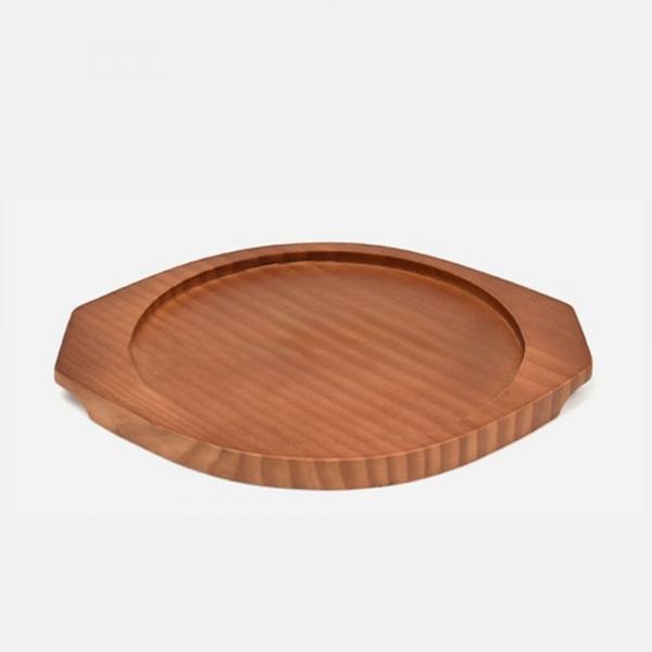 무쇠 등심 주물팬용 목판 받침대 대 26.5cm