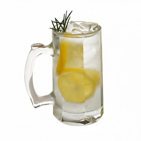 손잡이 비어머그 각진 유리 맥주잔 하이볼컵 380ml