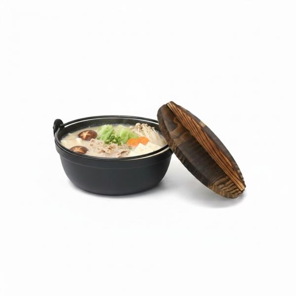 인덕션 무쇠 샤브샤브 전골냄비 나무뚜껑 세트 21cm