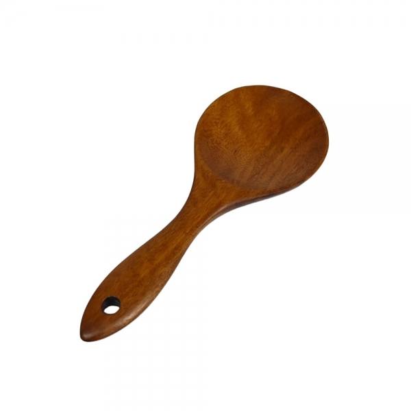 우드 옻칠 원형 밥주걱