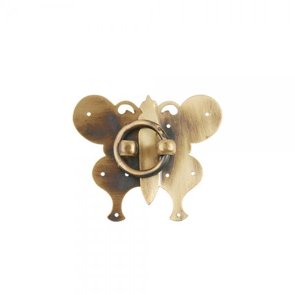 인테리어 엔틱 나비모양 면판 손잡이 소형