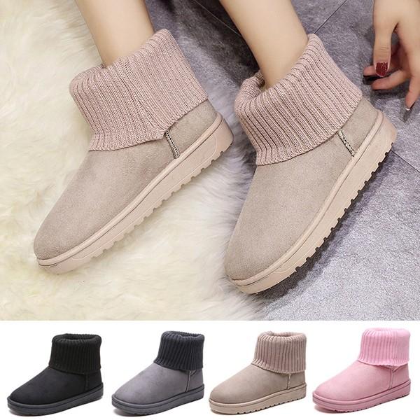 니트 털부츠 워커 퍼 패딩 숏미들 여자 방한화 KNIT17