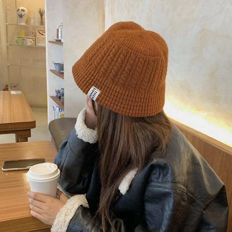 준캡 겨울벙거지 따듯한방한 모자 꽈배기태그 니트벙거지 버킷햇
