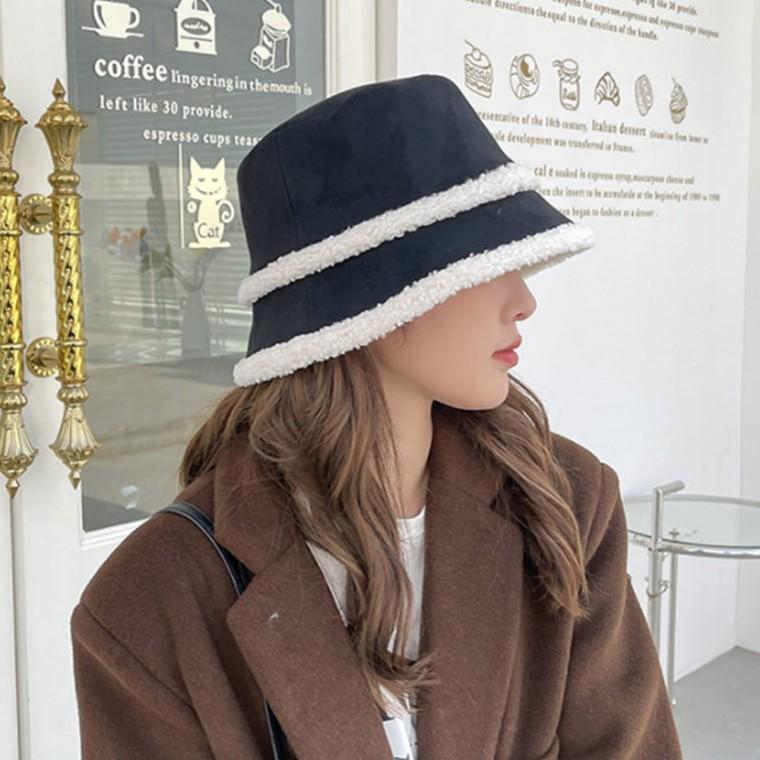 준캡 겨울벙거지 따듯한방한모자 두줄뽀글이 벙거지 버킷햇