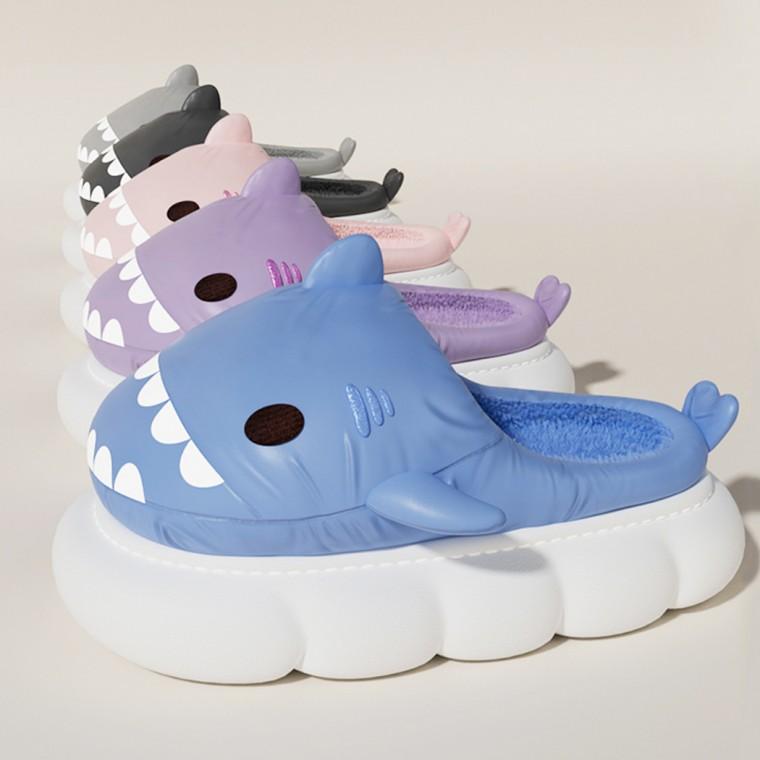 [히트템] 상어 방한 겨울 패딩 슬리퍼 EVA 실내화 층간소음(땡처리)