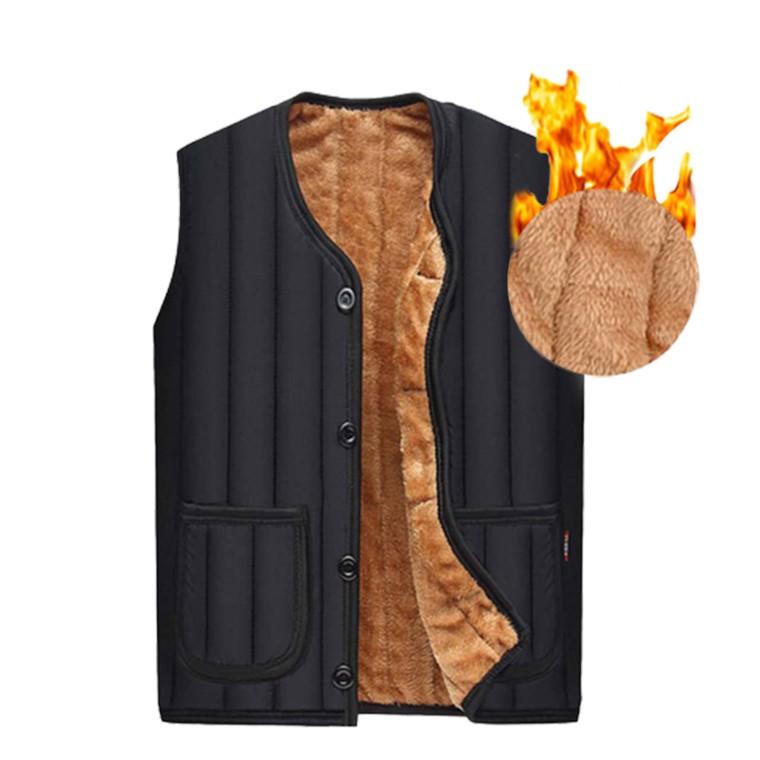 이중 보온 남성용 겨울조끼/ 융털 패딩/ 외투 내피/ 양쪽 주머니
