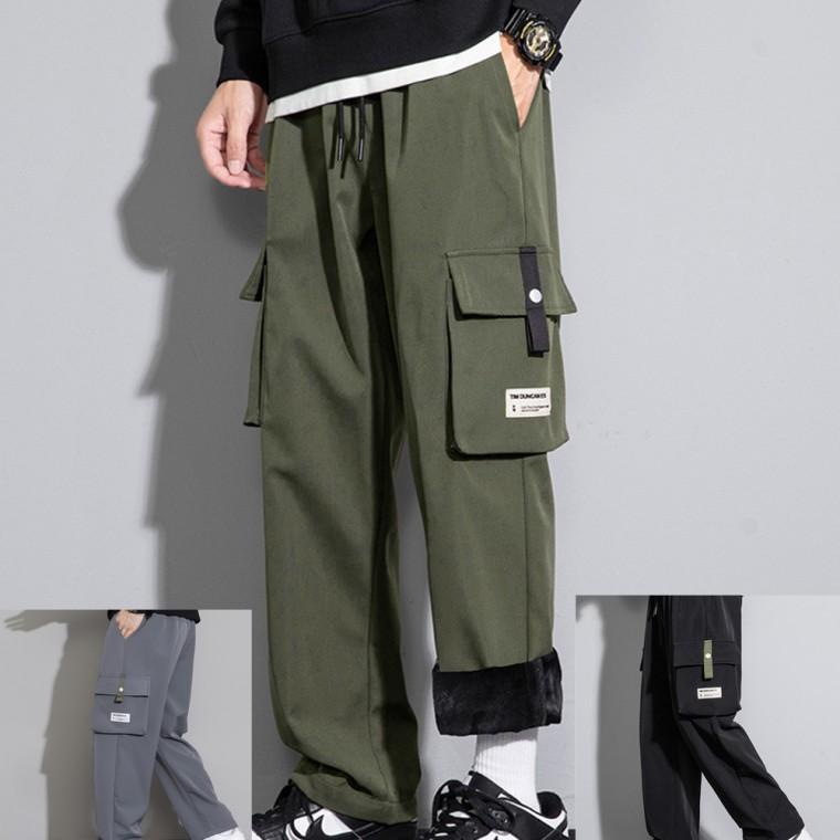 2U 우븐 기모 카고 벌룬팬츠 카고바지 와이드카고팬츠 남자통바지