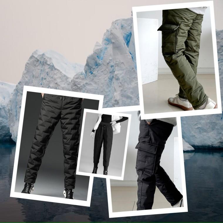 카고형 패딩슬랙스 조거방풍바지 여자남자 패딩팬츠 밑단스판밴딩형