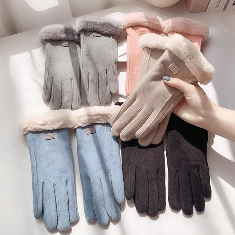 여성 융털 장갑 스마트 터치 중학생 수족냉증 엄마 털 겨울 무지 모 기모 따뜻한 방한 성인 핸드폰 예쁜