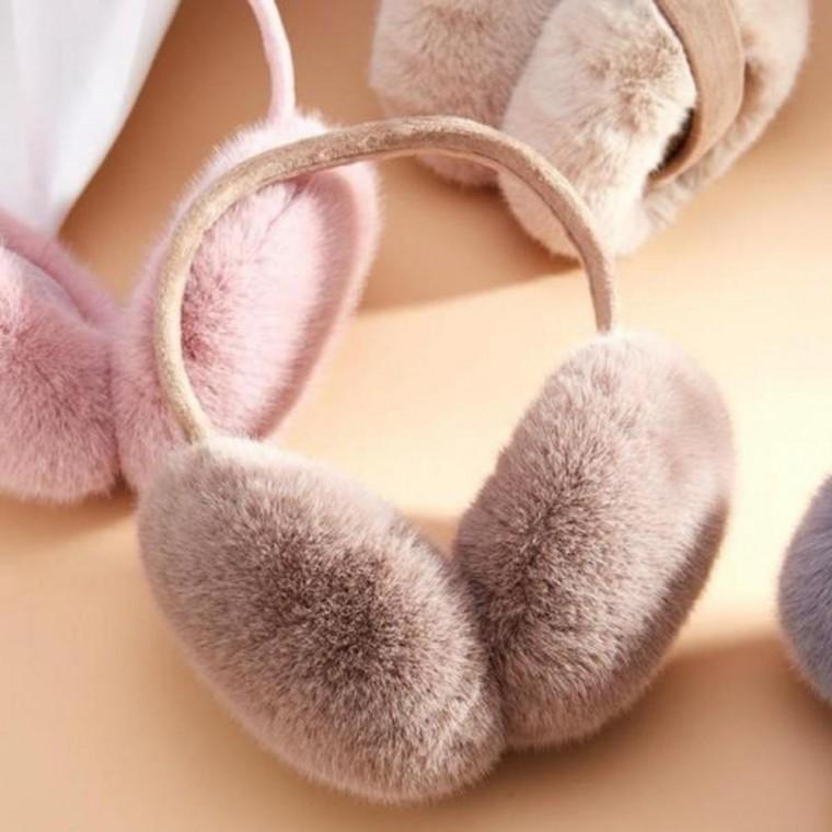 겨울철 퍼 접이식 한파 밴드 따뜻한 귀마개 귀도리 털 보온