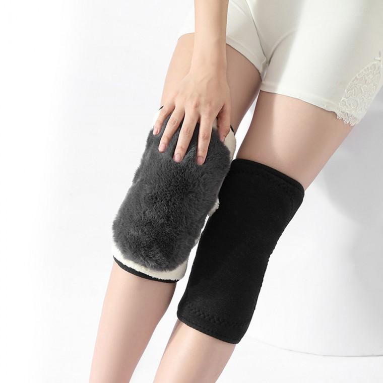 두툼 융털 안감 방한 무릎 보호대 2P URK-1004347