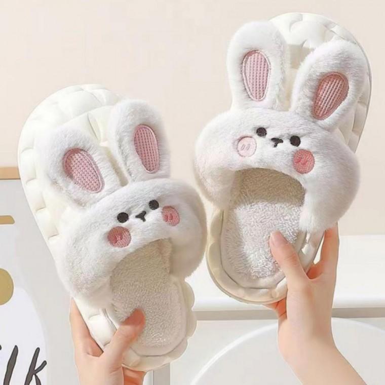 방한 겨울 여성 귀여운 쿠션 탈부착 털 슬리퍼 실내화