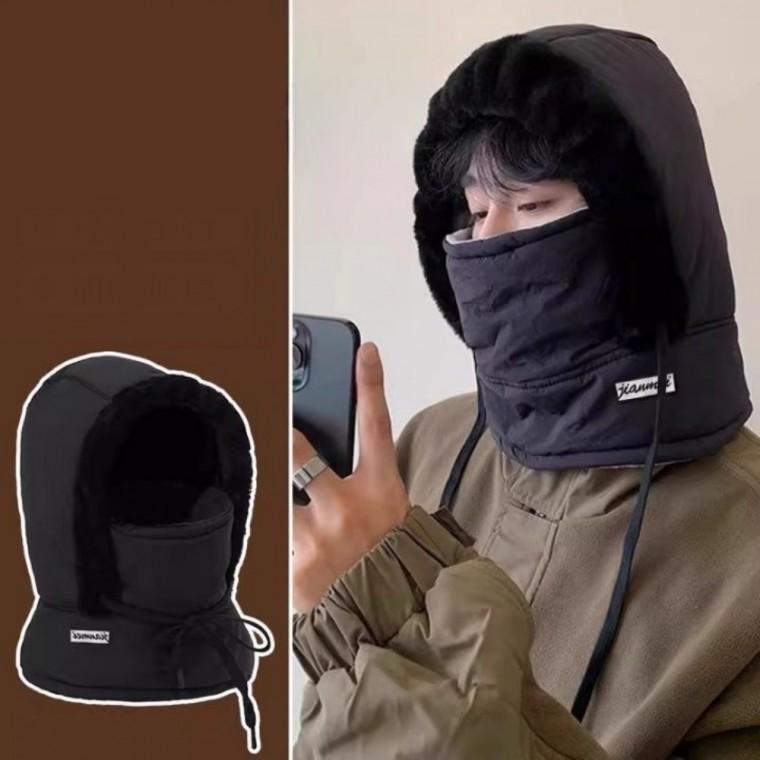 [지앤지] 겨울방한 패딩후드 워머 귀도리 귀마개 바람막이 군밤 모자 이어머프