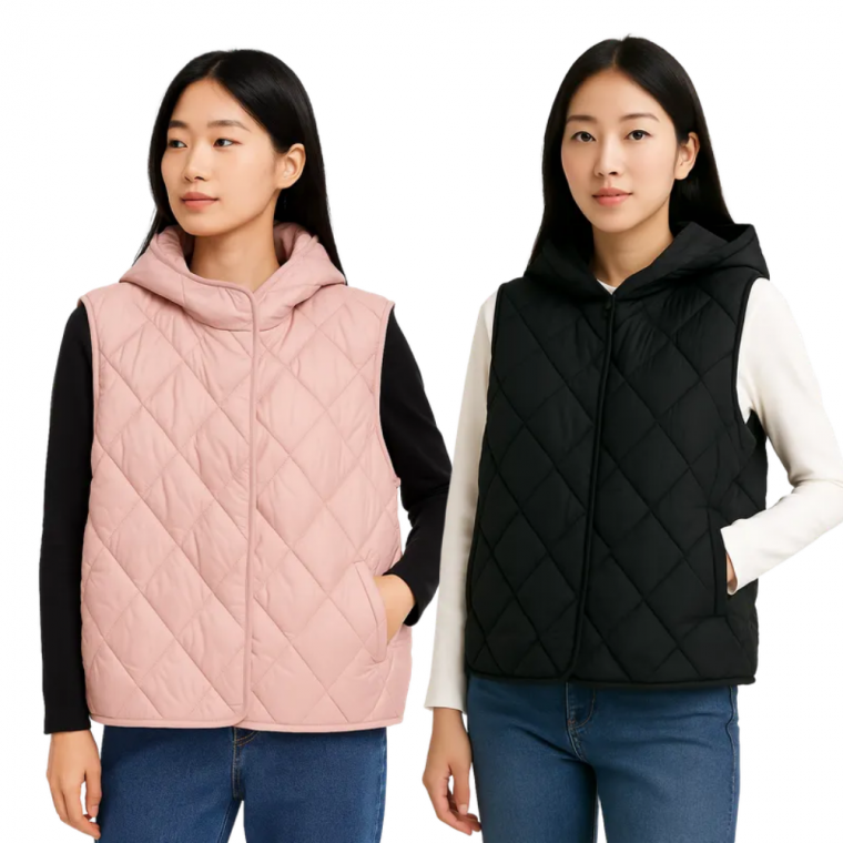 신상 여성 후드 퀄팅조끼 경량 패딩조끼 가벼운조끼 5컬러