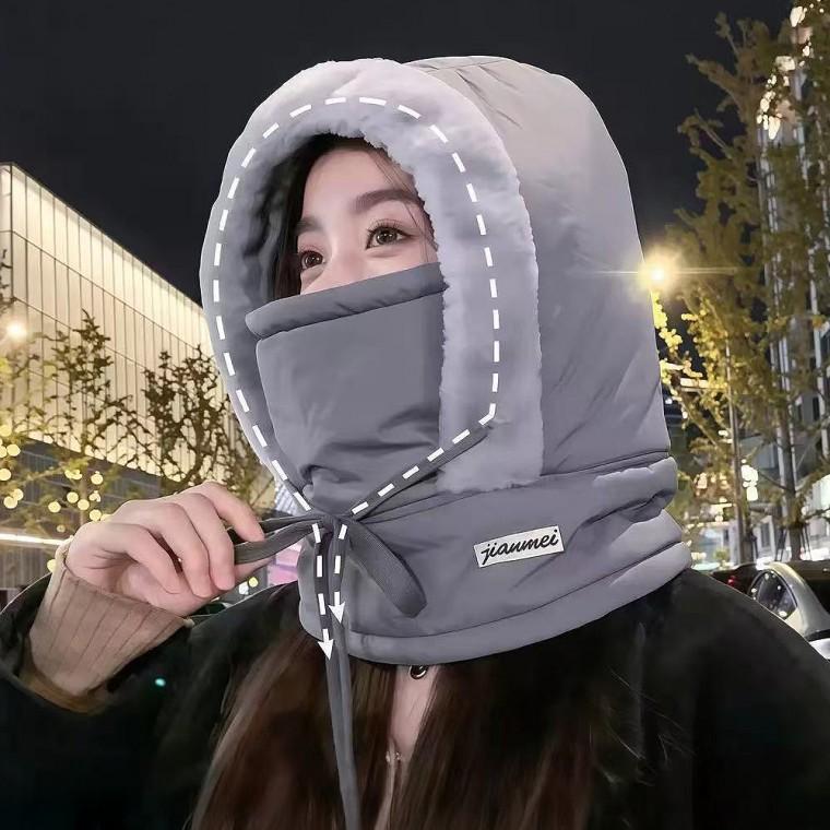 [GS마켓] 패딩 방한모자 3in1 방한 후드 넥워머 일체형 방한모자