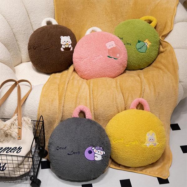 은창]무릎담요/무릅담요 고리 애니멀 컬러 쿠션 무릎 담요 극세사 이불 단체 사은품 겨울 보온 사무실