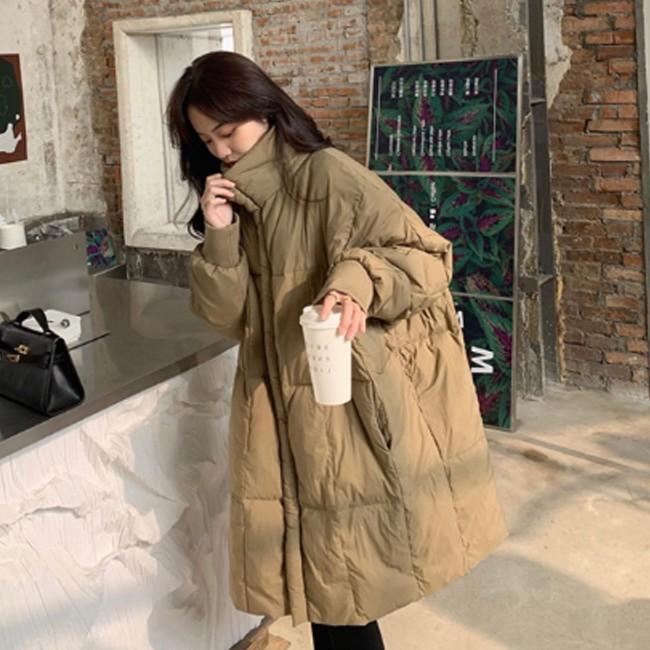 롱 3컬러 여성 미디 오버핏 패딩 점퍼 DHH-L31