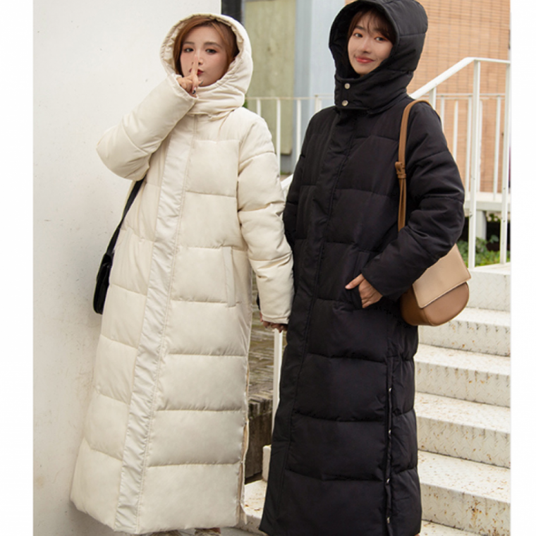 여성롱패딩 2컬러 롱 베이직 옆트임 패딩 점퍼 출퇴근 아웃도어 방한